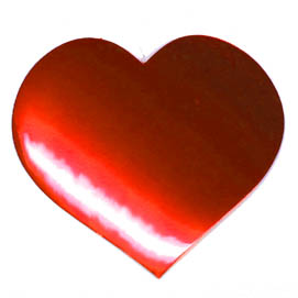 Spiegelglanz-Herz 9.2cm rot
